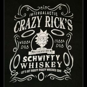 Rick and Morty Jack Daniel's Parody Women's Cartoon Novelty black top